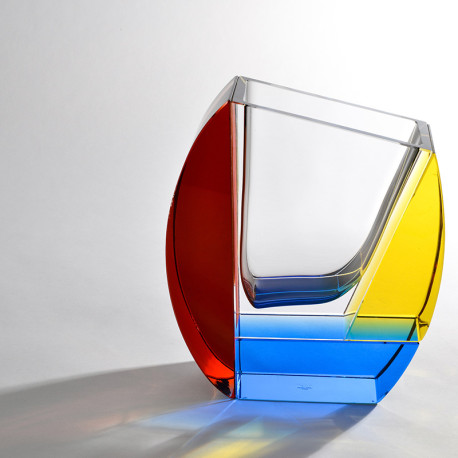 Mondrian crystal vase