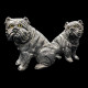 Paire sel et poivre bouledogue argent 800/1000 GB