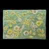 Velvet place mat embroidered with flowers