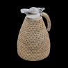 White rattan thermos 1L