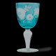 6 Assorted colored and geometric pattern wine glasses