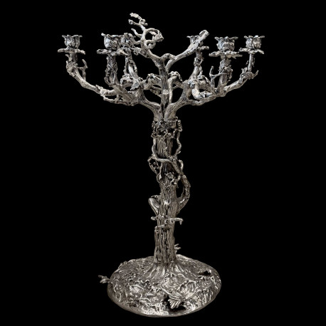 Silver Bronze Candelabra 75 cm