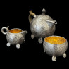 Very Rare Sterling Silver Tea Set, Etruscan Pattern, Elkington, G. Shieber