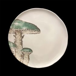 Dessert plate blue-green stropharia