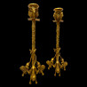 19th Century Gilt Bronze Candlesticks by Christophe Fratin