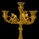 Paire de chandeliers singes bronze Fratin XIXe