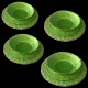 Green melamine set for 4