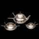 Edwardian Sterling Silver 3-Piece Tea, A&J Zimmerman 1907, style C.Dresser