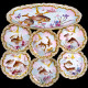 Limoges hand painted porcelain fish set, Grand Dépôt Paris, E.Bourgeois, XIXe