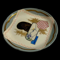 Dessert plate tit, Kioto service, Creil et Montereau, 1878 - 1884