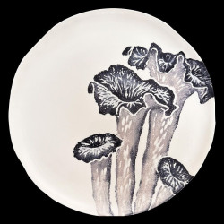 Set assiettes de table champignon pour 8