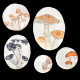 Mushroom Dessert Plate Set for 8