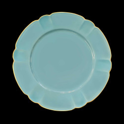 Assiette Table Porcelaine Turquoise Collection Mozart