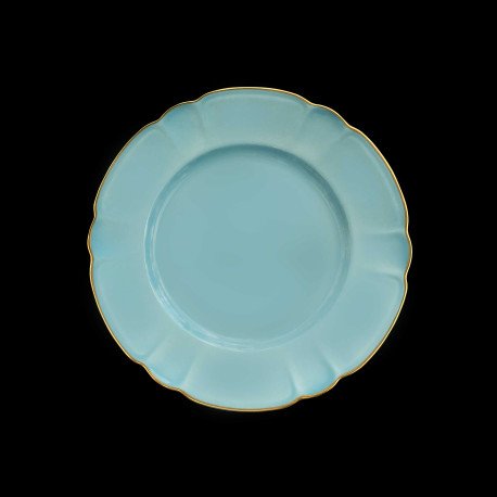 Assiette Dessert Porcelaine Turquoise Collection Mozart