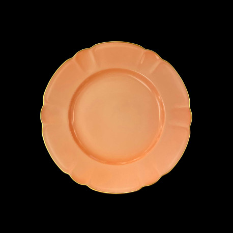 Porcelain Dessert Plate in Salmon Mozart Collection