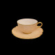 Porcelain Tea Cup and Saucer in Vanilla Mozart Collection