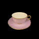 Porcelain Tea Cup and Saucer in Purple Mozart Collection