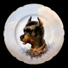 Limoges hand painted porcelain dog set, Escalier de Cristal, XIXe