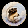 Limoges hand painted porcelain dog set, Escalier de Cristal, XIXe