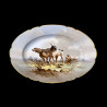 Limoges hand painted porcelain dog set, Escalier de Cristal, XIXe