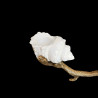 Candle holder with white shells and seahorse