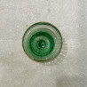 Verre à eau teinté vert clair bord flammé or, Daum manufacture de Nancy, Circa 1900