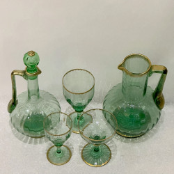 Verre à vin rouge Daum, période Art nouveau, fabrication Nancy, vers 1900