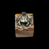 6 Marine-themed card holders in sterling silver hardstone bases by Buccellati