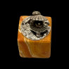 6 Marine-themed card holders in sterling silver hardstone bases by Buccellati