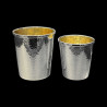 Grande timbale martelée en argent massif