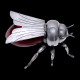 Abeille à miel Mappin & Webb métal argenté rouge avec cuillère XIXe