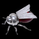 Abeille à miel Mappin & Webb métal argenté rouge avec cuillère XIXe