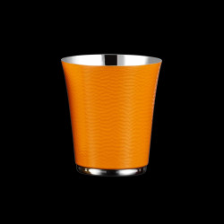 Gobelet martelé argenté coloré - Orange