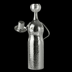 Silver-plated vase - candle holder