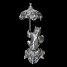 19th century bronze sculpture, Bear with an umbrella, signed Fratin