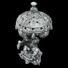 19th century bronze sculpture, Bear with an umbrella, signed Fratin