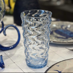 Acrylic soda Waves glass - Blue