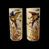 Rare paire de vases en faïence fine, Manufacture Creil & Montereau, vers 1876-1884