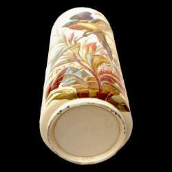 Pair of hand-painted faience vases, Creil & Montereau, circa 1876–1884