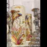 Rare paire de vases en faïence fine, Manufacture Creil & Montereau, vers 1876-1884