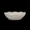 Small white rattan basket
