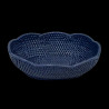Corbeille rotin bleu