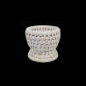White rattan egg cup