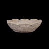 Small white rattan basket