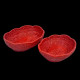 Small red rattan basket