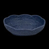 Corbeille rotin bleu