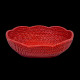 Corbeille rotin rouge