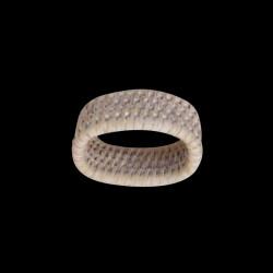 6 Ronds de serviette rotin blanc