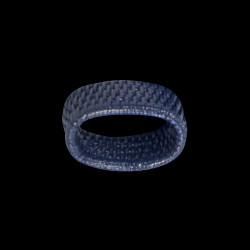 6 Blue rattan napkin rings