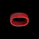 6 Ronds de serviette rotin rouge